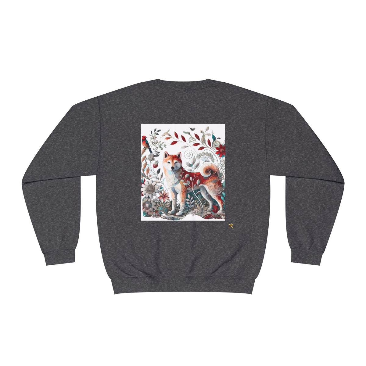 Unisex Crewneck Sweatshirt, Floral Animal Letter C Design - InervoX