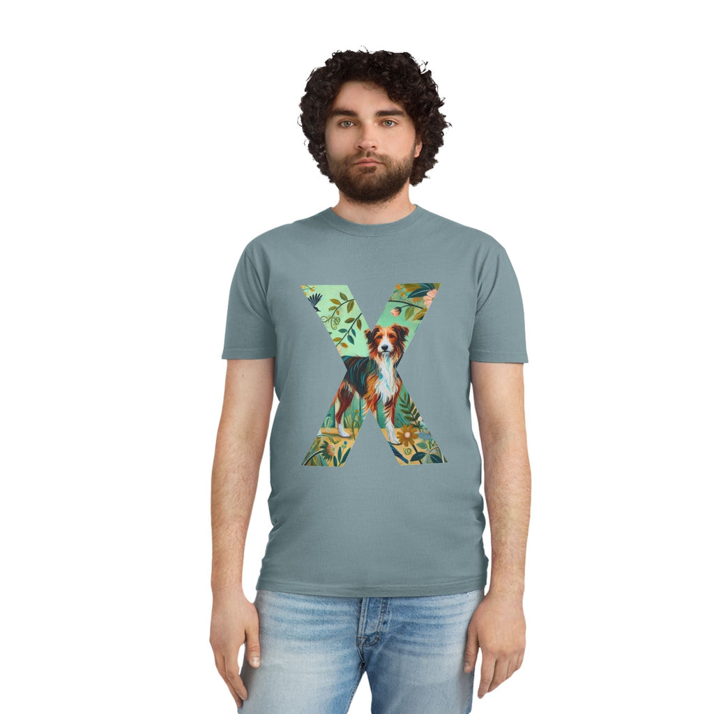 Unisex Faded Cotton T-Shirt, Floral Pets Design - InervoX