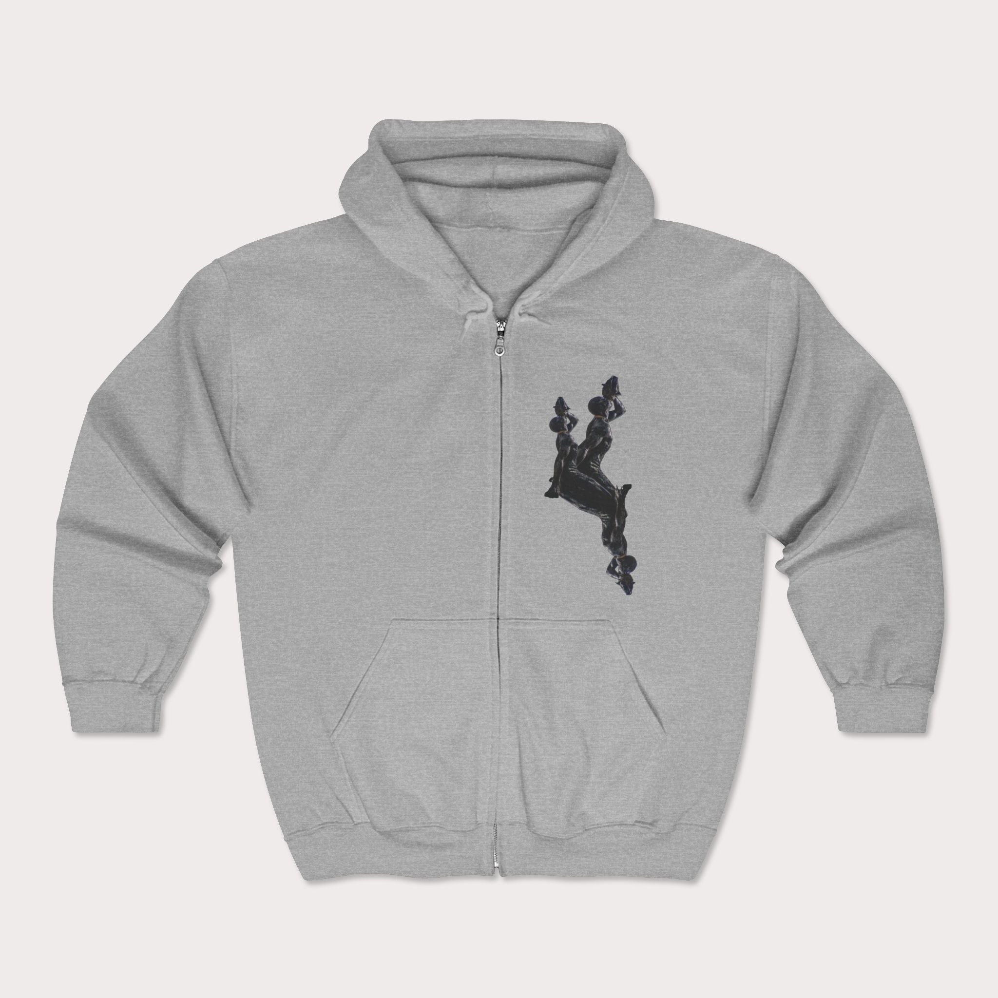 Unisex Graphic Grey Hoodie – Neg Mawon Design | Premium Streetwear Essential - InervoX