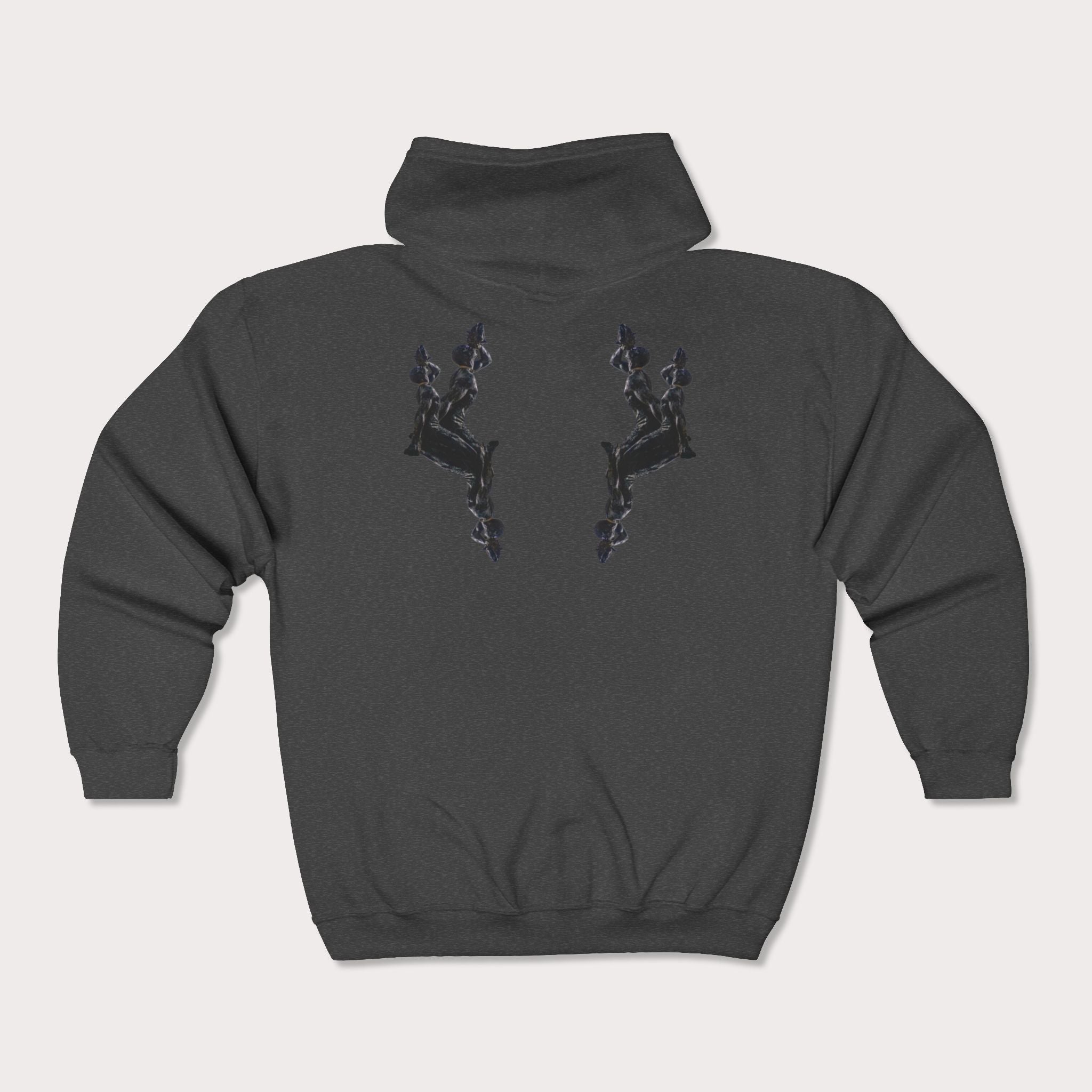 Unisex Graphic Grey Hoodie – Neg Mawon Design | Premium Streetwear Essential - InervoX