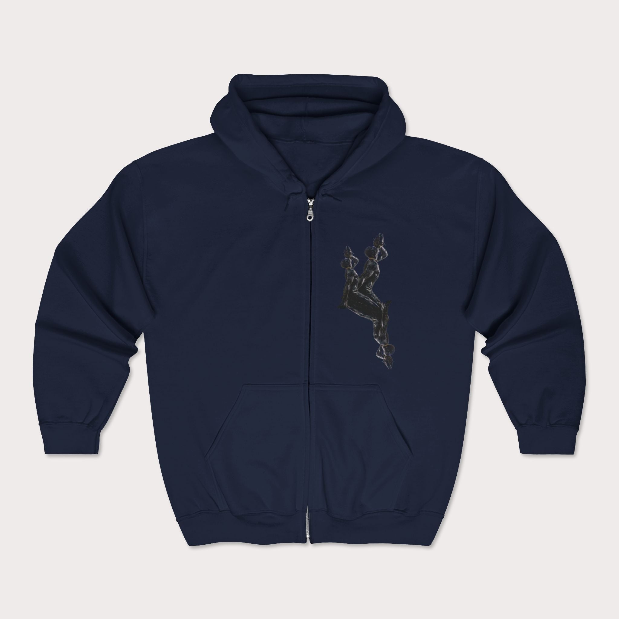 Unisex Graphic Grey Hoodie – Neg Mawon Design | Premium Streetwear Essential - InervoX