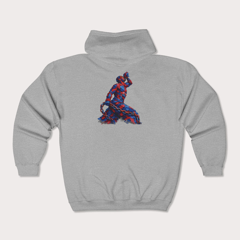 Unisex Graphic Hoodie – Neg Mawon Bleu and Red Design - InervoX