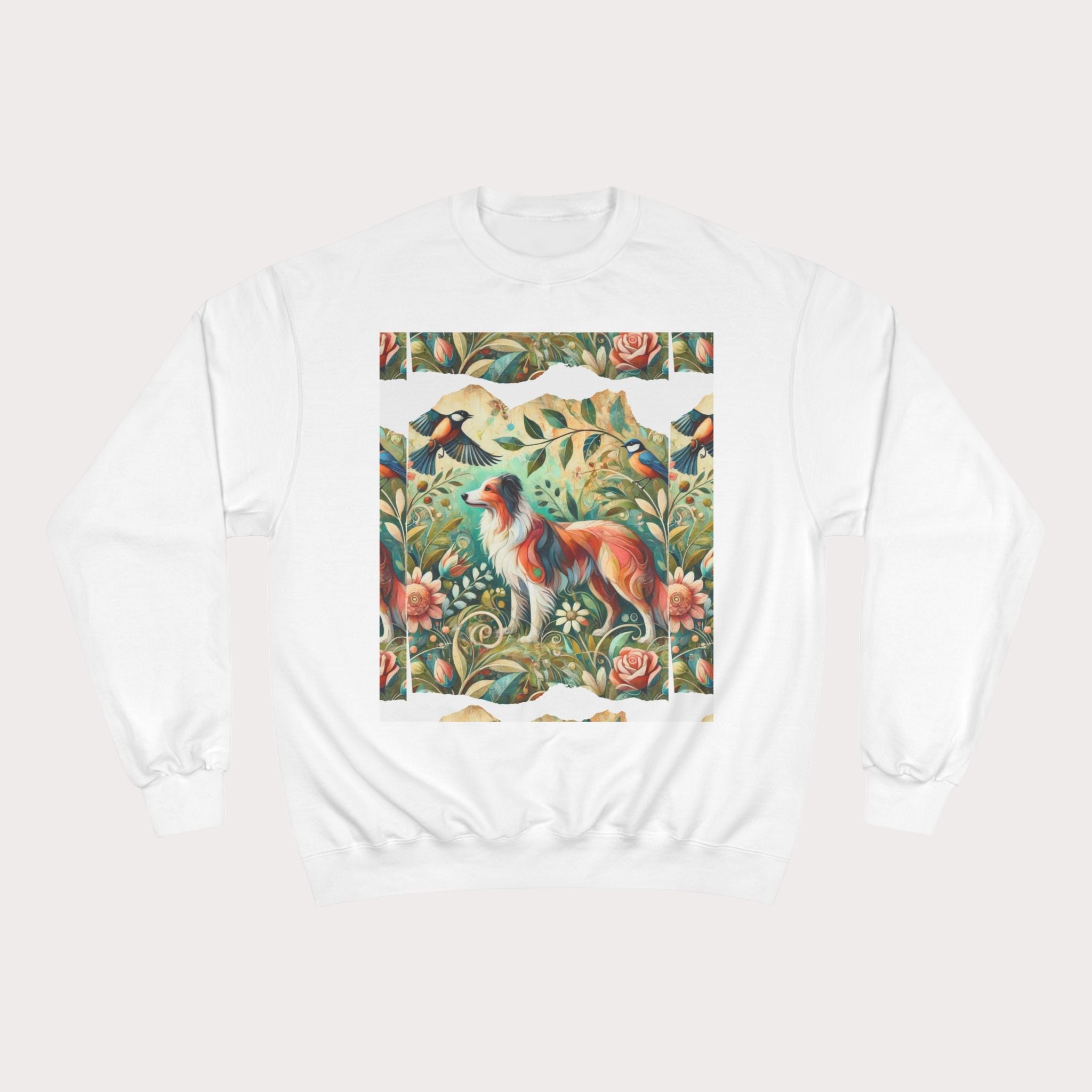 Vintage Nature Champion Sweatshirt - Floral & Animal Design - InervoX
