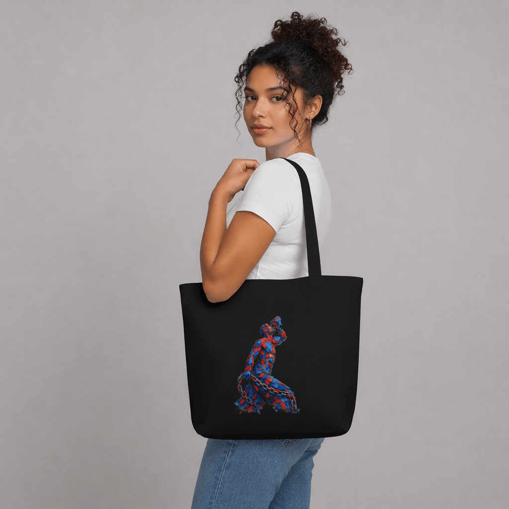 Women Black Shopping Bags (MultiSided) Design Neg Mawon walk - InervoX