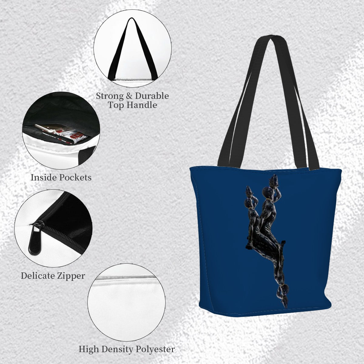 Women Shopping Bags Neg Marron Design V3 - InervoX