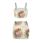 Women's Crop Tank Top Mini Skirts Sets Free spirit girl - InervoX
