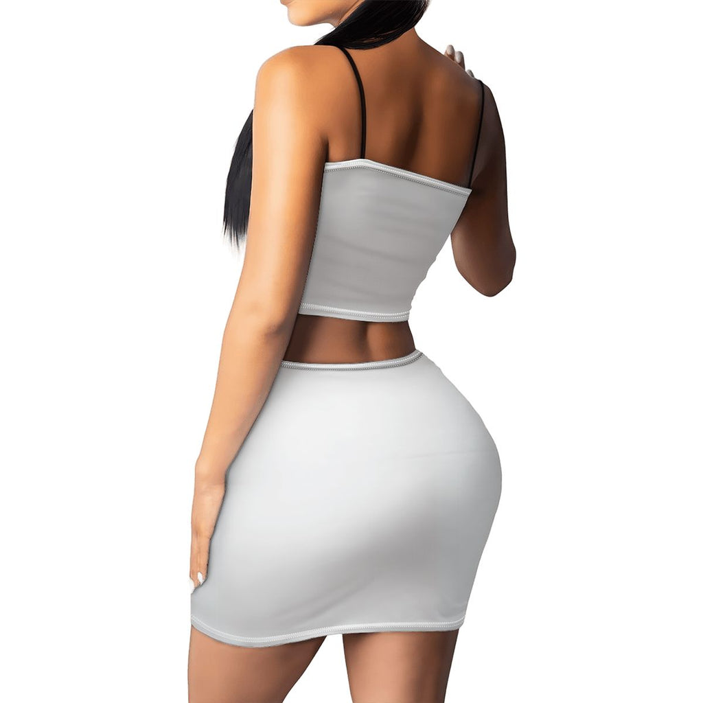 Women's Crop Tank Top Mini Skirts Sets Free spirit girl - InervoX