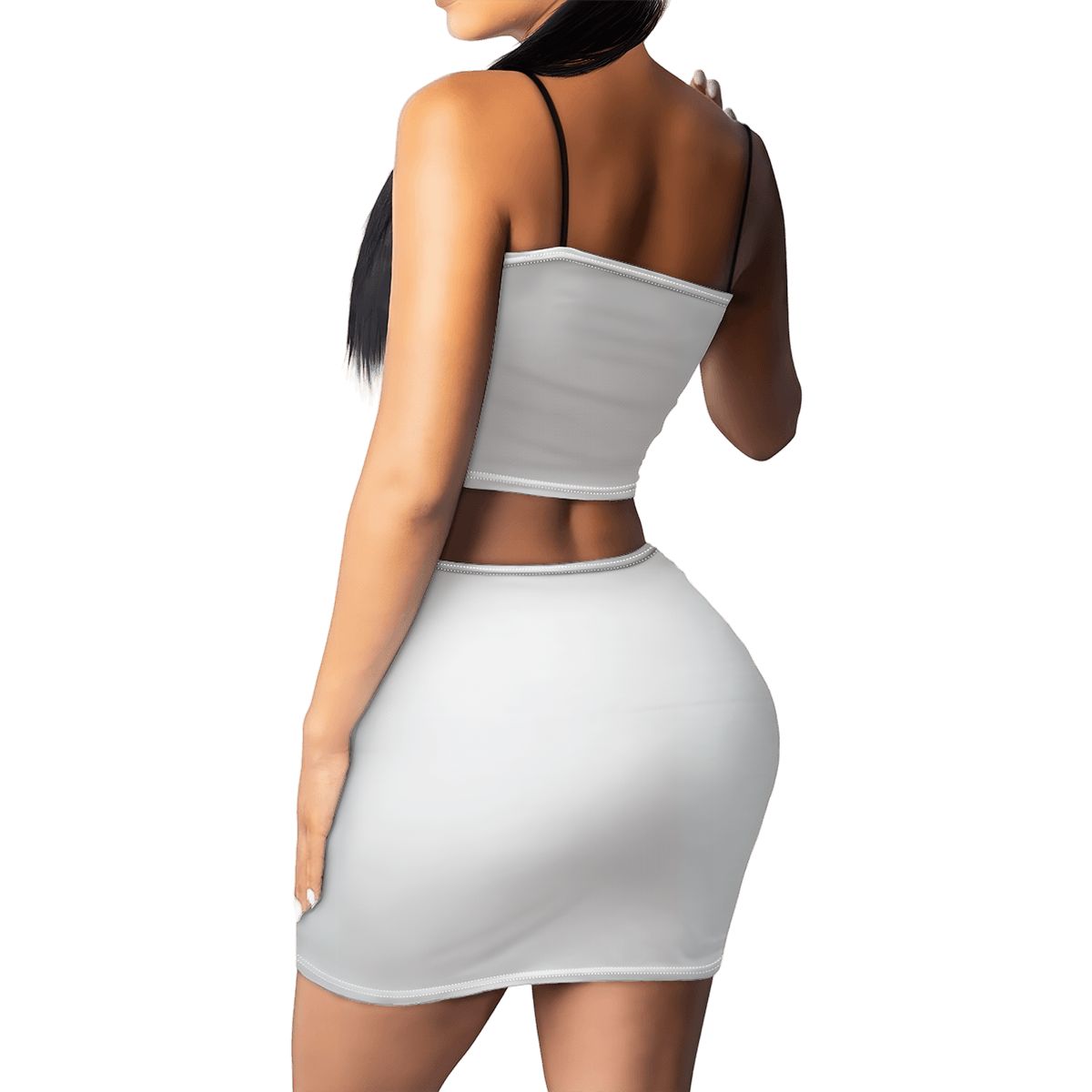 Women's Crop Tank Top Mini Skirts Sets Free spirit girl - InervoX