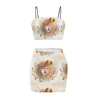 Women's Crop Tank Top Mini Skirts Sets Free spirit girl - InervoX