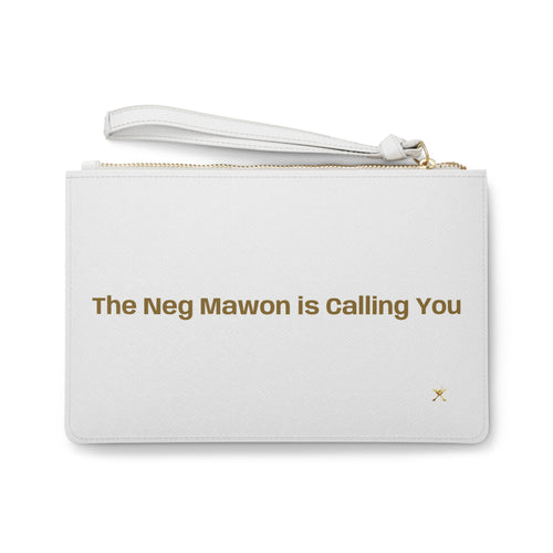 Women's Faux Leather Wristlet Neg Mawon - White Clutch | Premium Evening Bag - InervoX