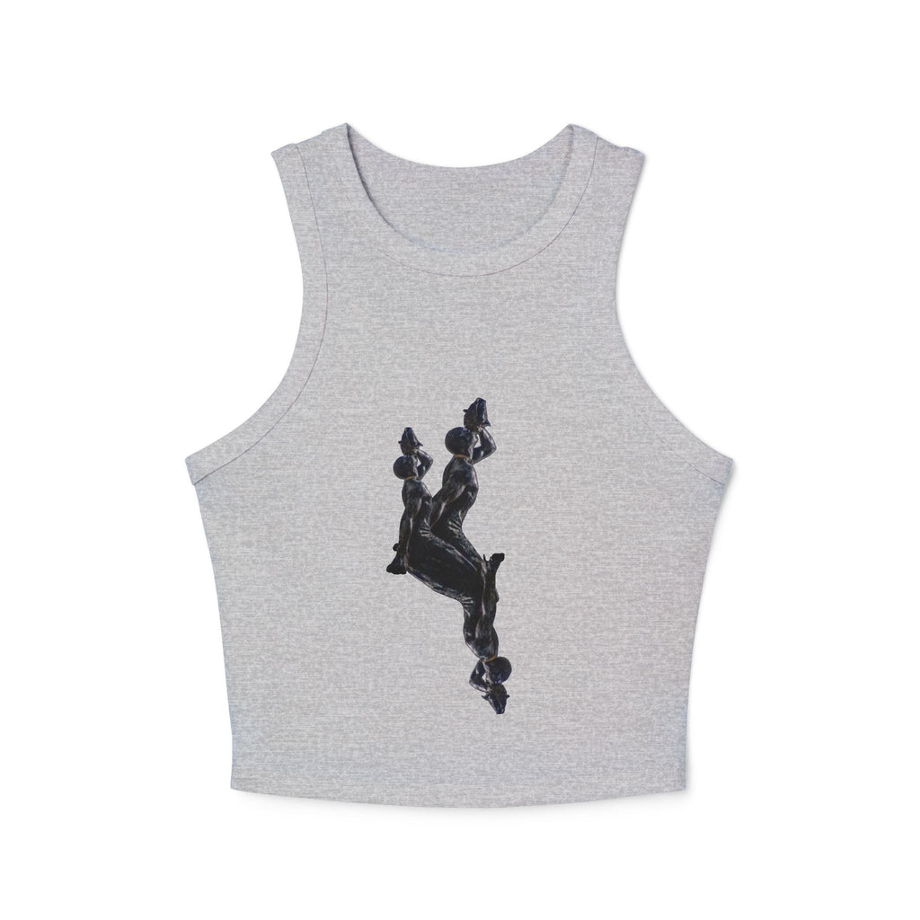 Women's Micro-Rib Racer Tank, InervoX Neg Marron Edition 1 - InervoX
