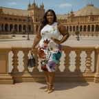 Women's Plus Size Sleeveless Dress Floral design - InervoX