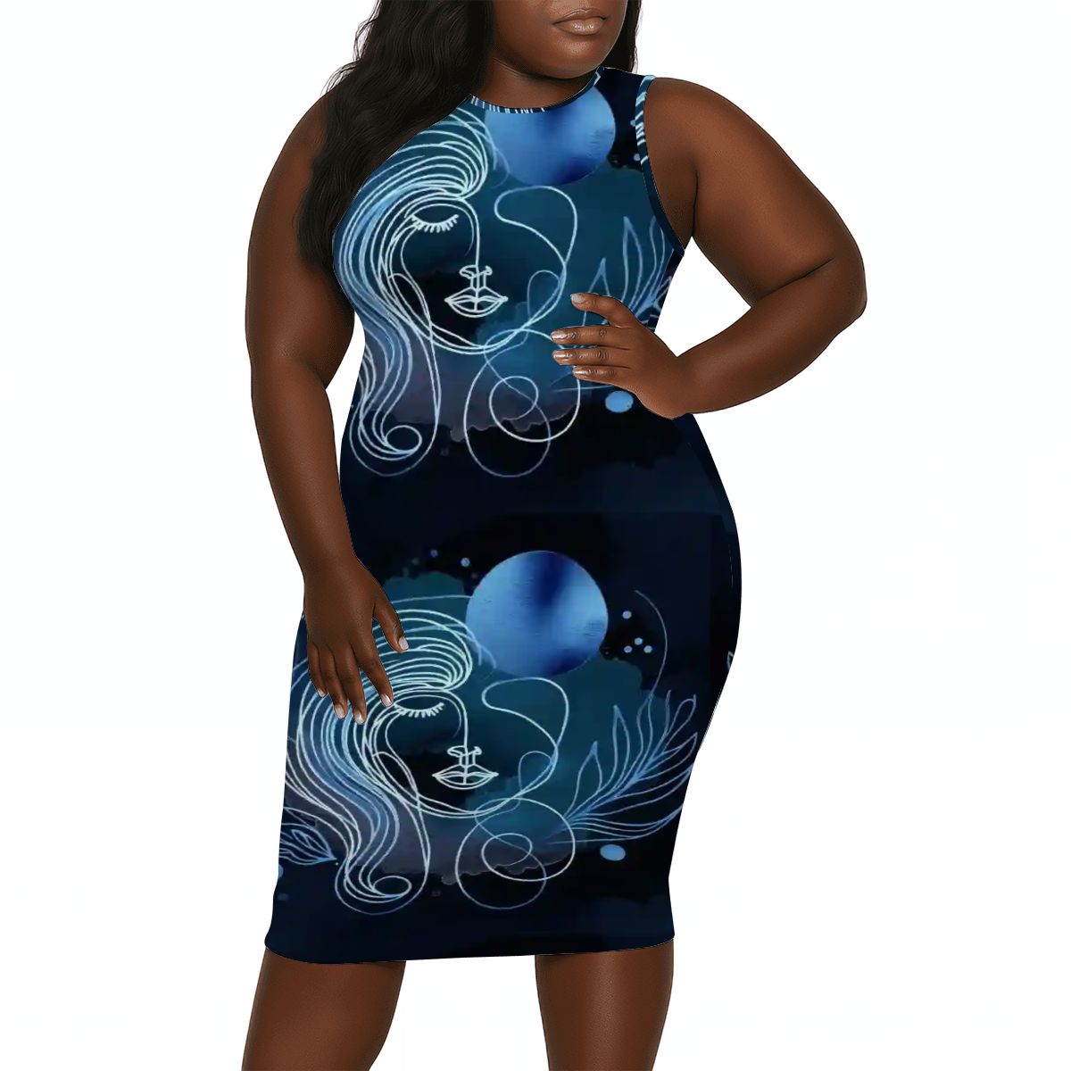 Women's Plus Size Sleeveless Dress Free Spirit - InervoX