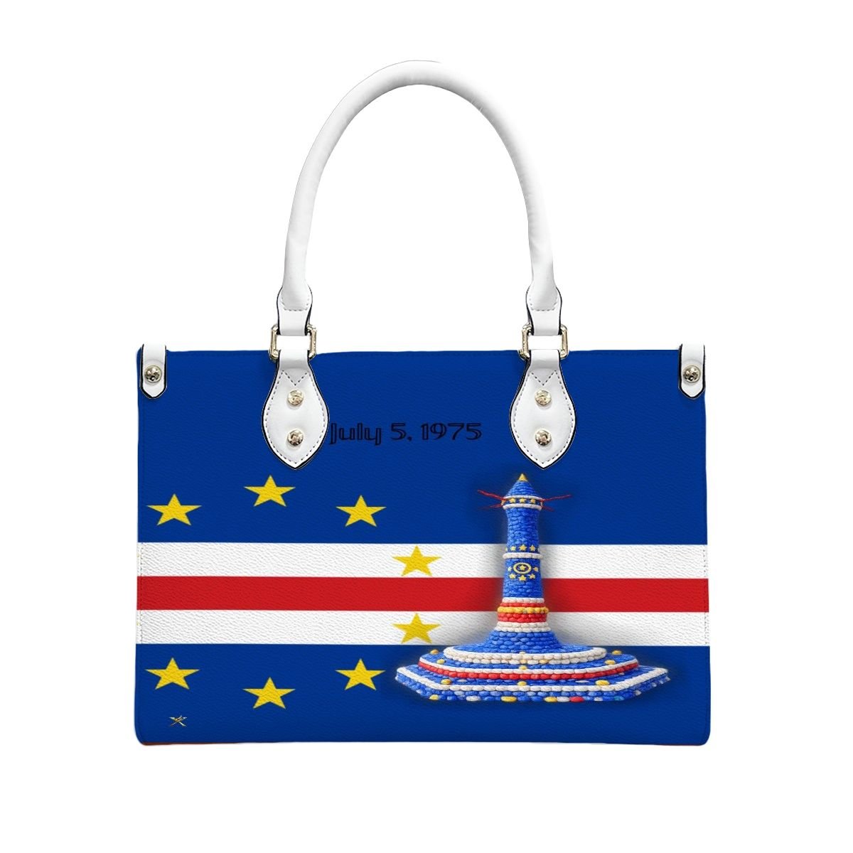 Women's PU Leather Tote Bag – Cape Verde Monument Design | Premium Everyday Shoulder Bag - InervoX