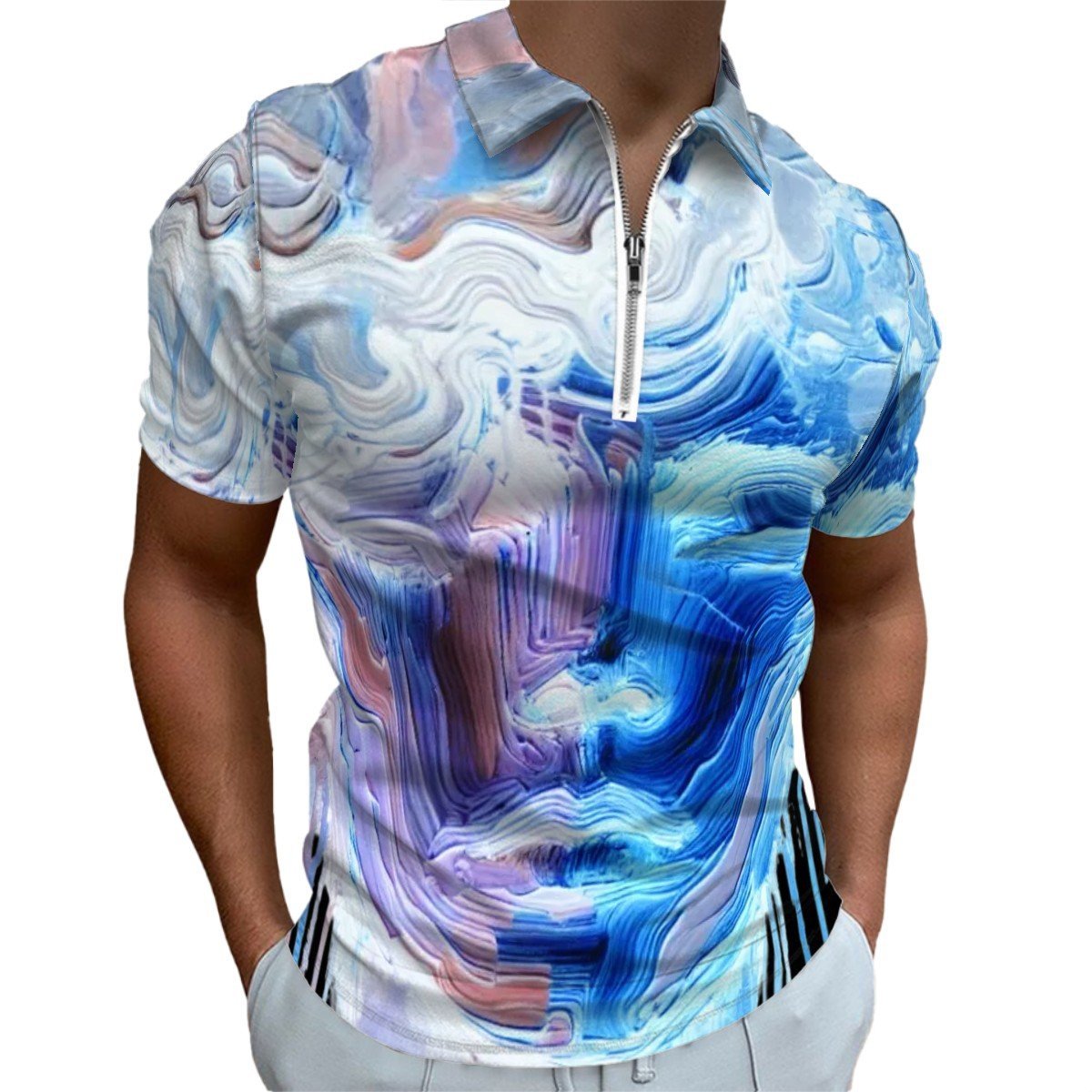 Zip Polo Shirts for Men Slim Fit - InervoX Young boy vision - InervoX