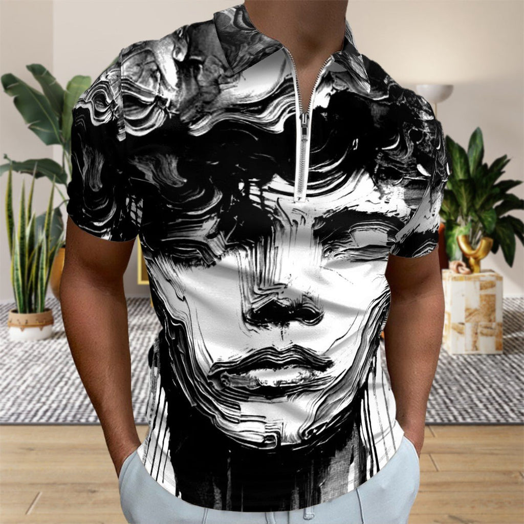 Zip Polo Shirts for Men Slim Fit - InervoX Young boy vision - InervoX