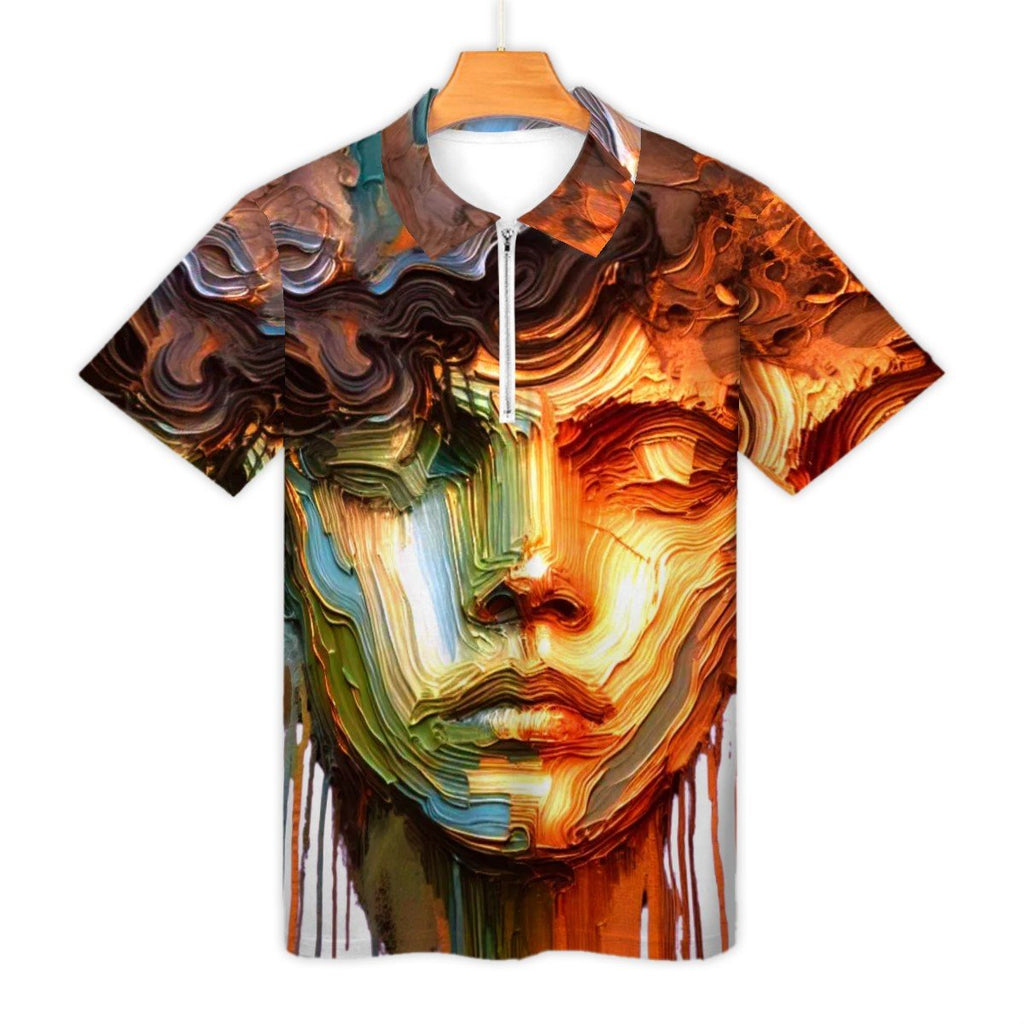 Zip Polo Shirts for Men Slim Fit - InervoX Young boy vision - InervoX